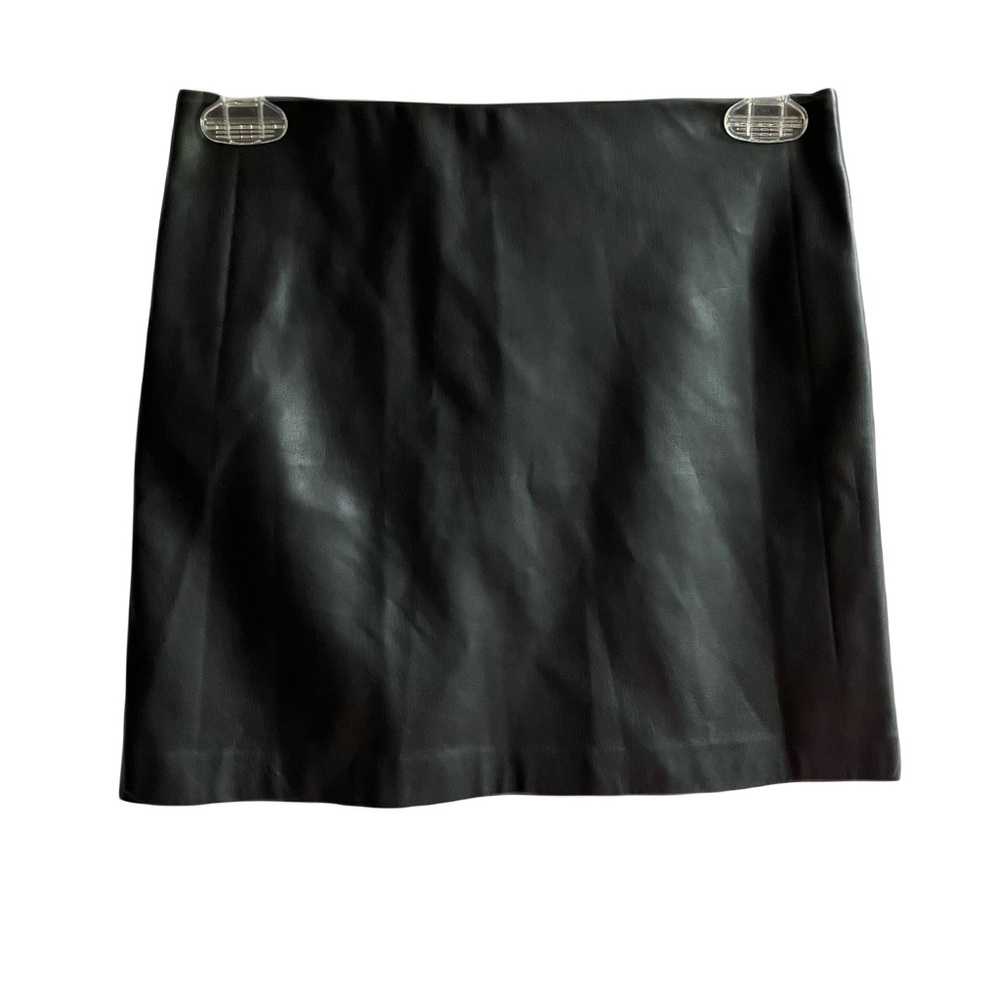 Fashion Nova Black Faux Leather Mini Skirt Size S Going Out Moto Party SS436B